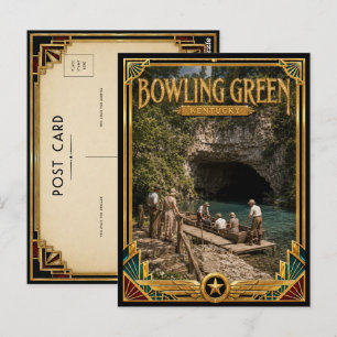 Cartão Postal Bowling Green Kentucky Arte Deco Vintage Idade Dou