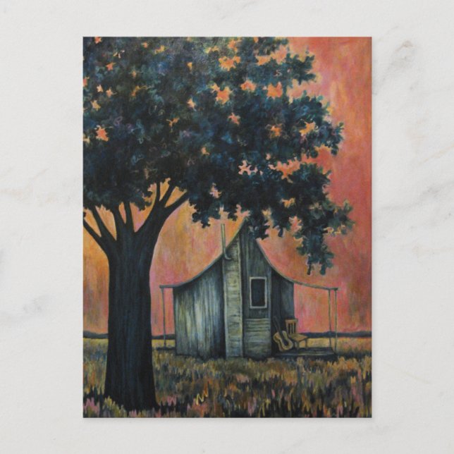 Cartão Postal Box Elder Blues, com violão acústico (Frente)