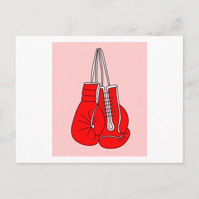 Cartão Postal Boxer-Boxer-Boxer-Boxer Luvas Retro-Boxing (Frente)