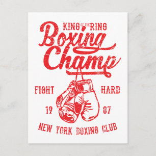 Cartão Postal Boxing Champ New York Boxing Club Fight Duro