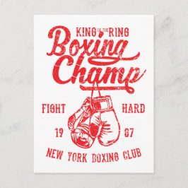 Cartão Postal Boxing Champ New York Boxing Club Fight Duro