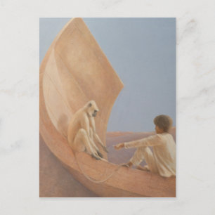 Cartão Postal Boy and Monkey 2010