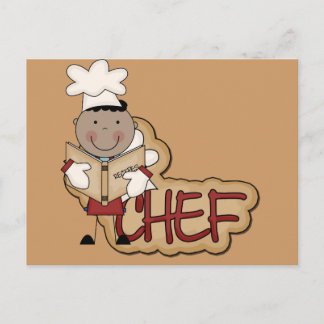 Cartão Postal Boy Chef - Camisetas afro-americanos e presentes