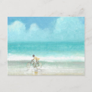 Cartão Postal Boy on Bicycle 3