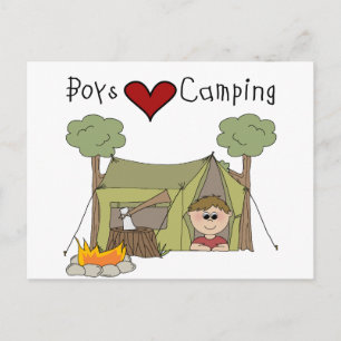 Cartão Postal Boys Love Camping