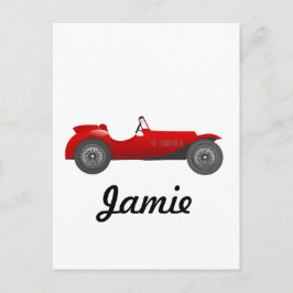 Cartão Postal Boys Room Classic Car Oferece Doces Vermelhos