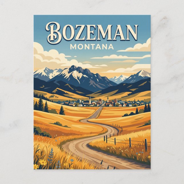 Cartão Postal Bozeman EUA (Frente)