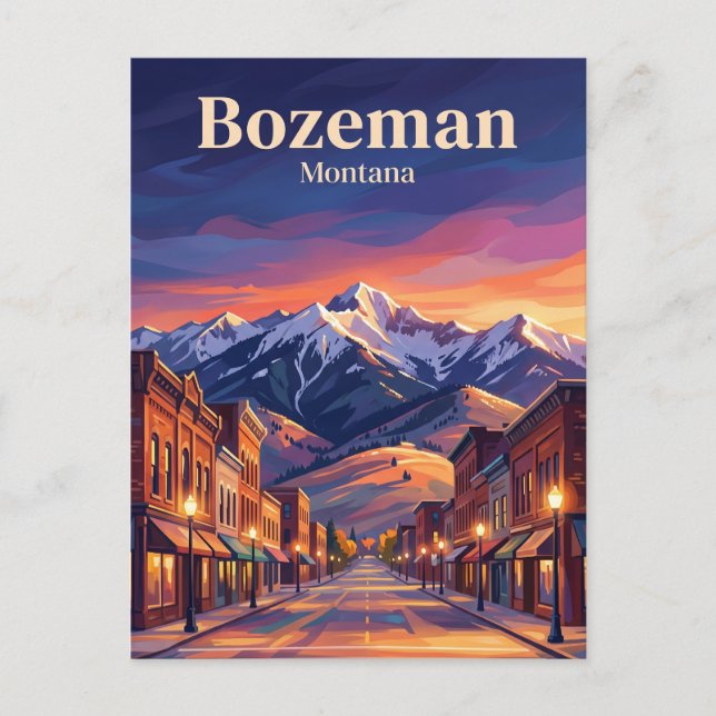 Cartão Postal Bozeman EUA (Frente)