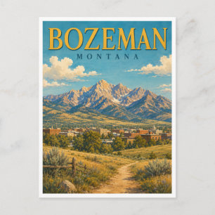 Cartão Postal Bozeman Montana Bridger Range GeoSaga