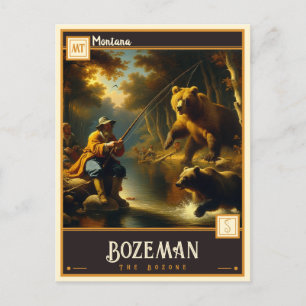 Cartão Postal Bozeman, Montana Vintage