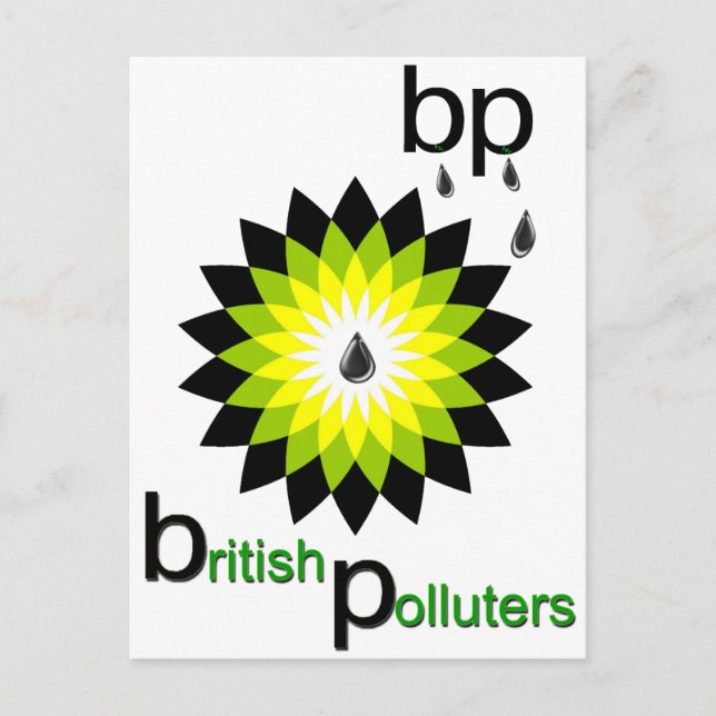 Cartão Postal BP: Poluidores britânicos (Frente)
