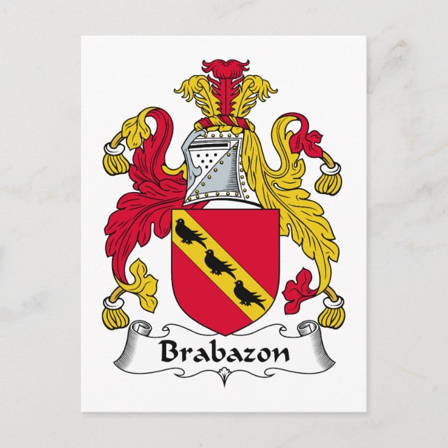 Cartão Postal Brabazon Family Crest (Frente)