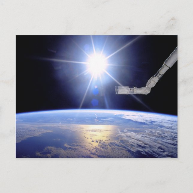 Cartão Postal Braço Robótico do Ônibus Espacial em Órbita da Ter (Frente)