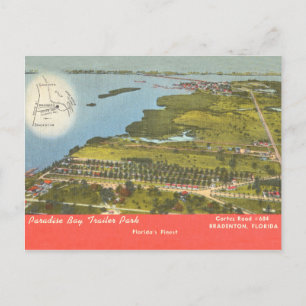 Cartão Postal Bradenton Florida vintage Paradise Park