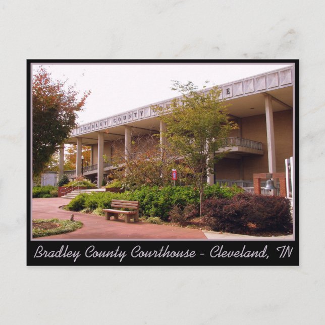 Cartão Postal Bradley County Courthouse - Cleveland, TN (Frente)