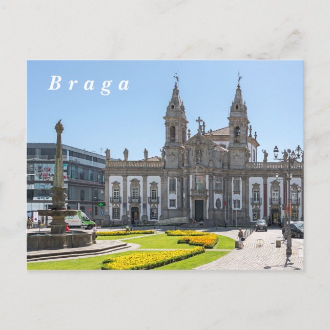 Cartão Postal Braga. Vista do centro da cidade. (Frente)