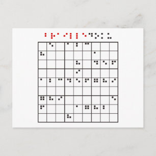 Cartão Postal brailledoku