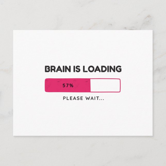 Cartão Postal Brain is loading, please wait (Frente)
