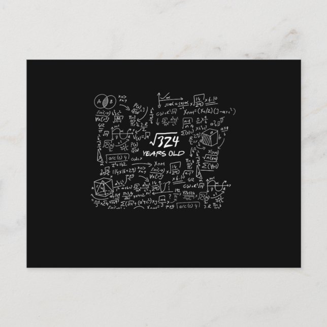 Cartão Postal Brainy 50º aniversário 50 anos Matemático 32 (Frente)