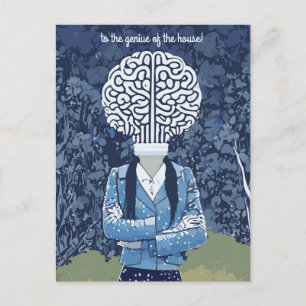 Cartão Postal Brainy Person