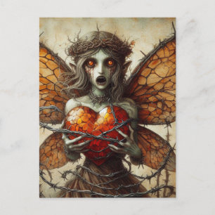 Cartão Postal Brambles de Coração Laranja Vampiro