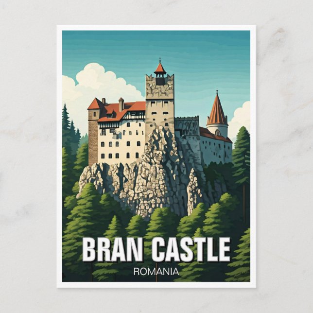 Cartão Postal Bran Castle Romênia (Frente)