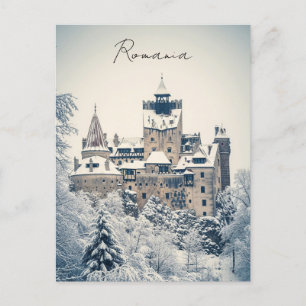 Cartão Postal Bran Castle Romênia Winter