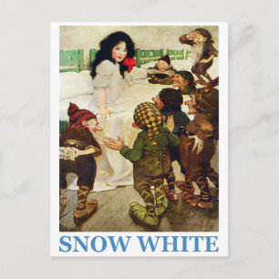 Cartão Postal Branca de Neve e os Sete Anões