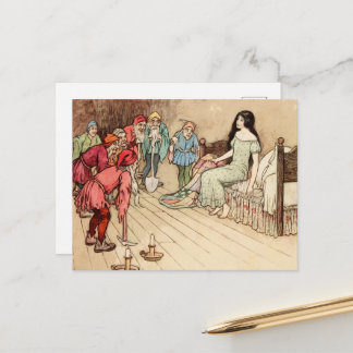 Cartão Postal Branca de Neve por Warwick Goble