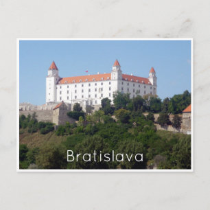 Cartão Postal branco de castelo bratislava