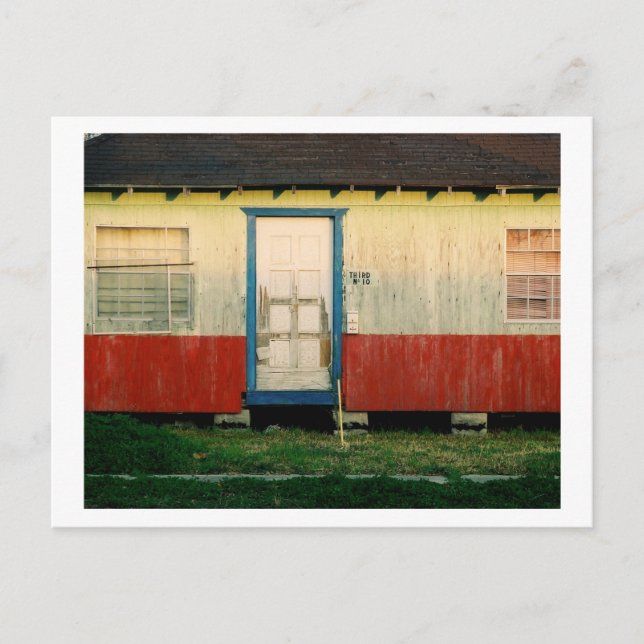 Cartão Postal branco vermelho e pó (Frente)