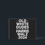Cartão Postal Brancos - Democratas do Harris Walz<br><div class="desc">Brancos,  Velhos Brancos,  para a Democracia de Harris Walz</div>