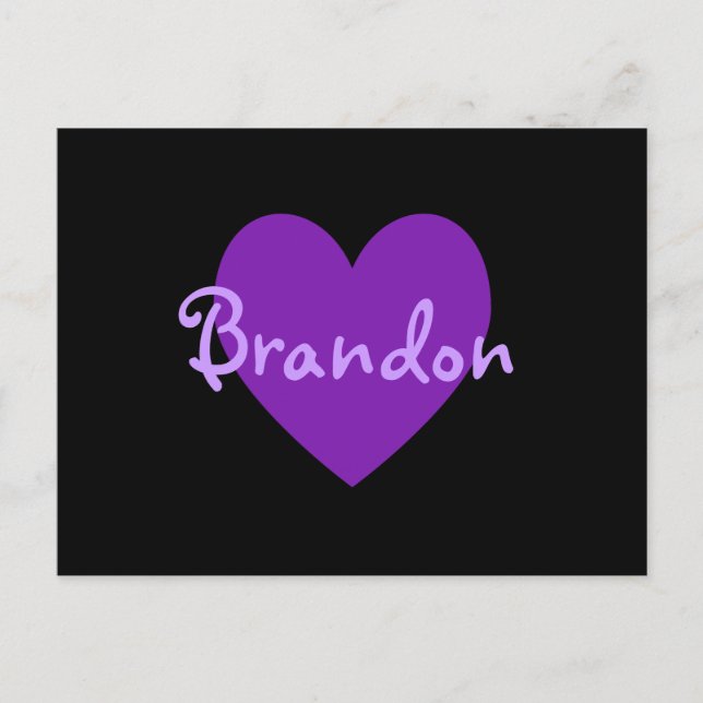 Cartão Postal Brandon em Purple (Frente)