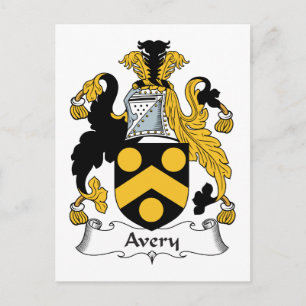 Cartão Postal Brasão de Armas da Família Avery