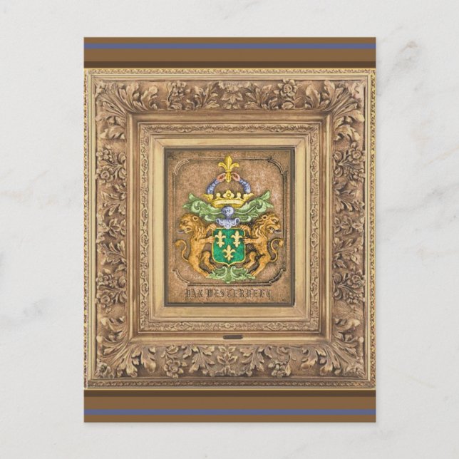 Cartão Postal Brasão de Armas da Família Holandesa Westerfield. (Frente)