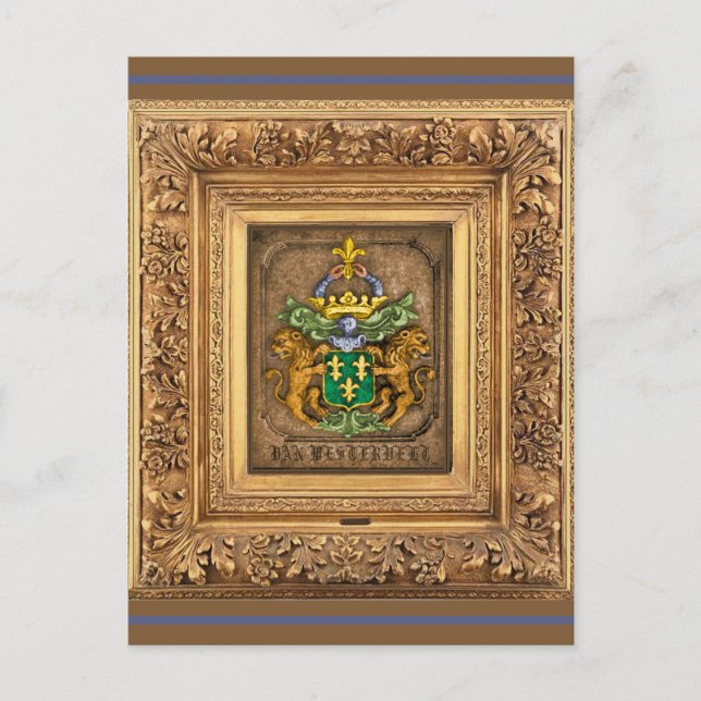 Cartão Postal Brasão de Armas da Família Holandesa Westerfield. (Frente)