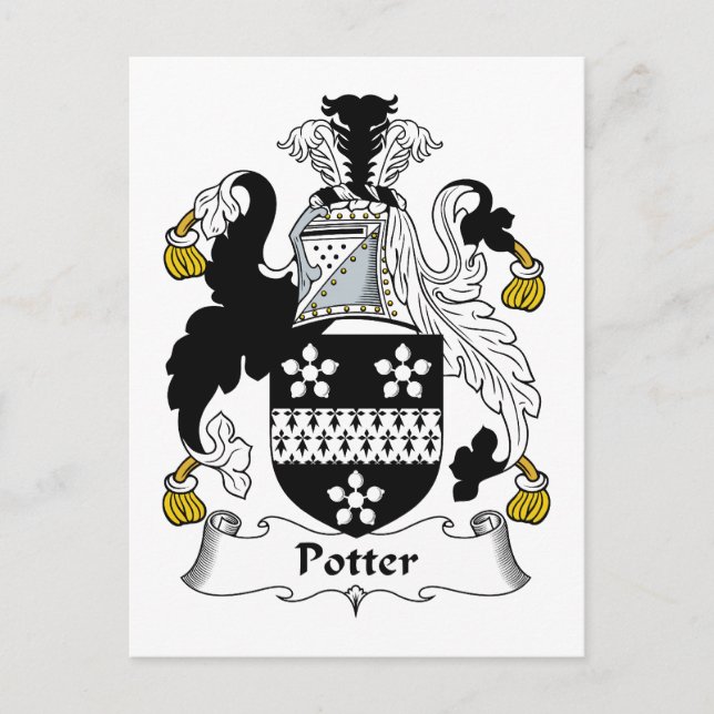 Cartão Postal Brasão de Armas da Família Potter (Frente)