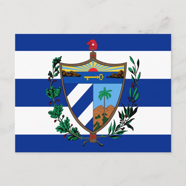 Cartão Postal brasão de armas de cuba (Frente)