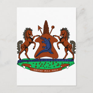 Cartão Postal Brasão de armas do Lesoto