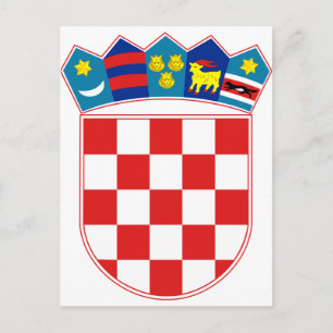 Cartão Postal Brasão hora Hrvatska de Croatia