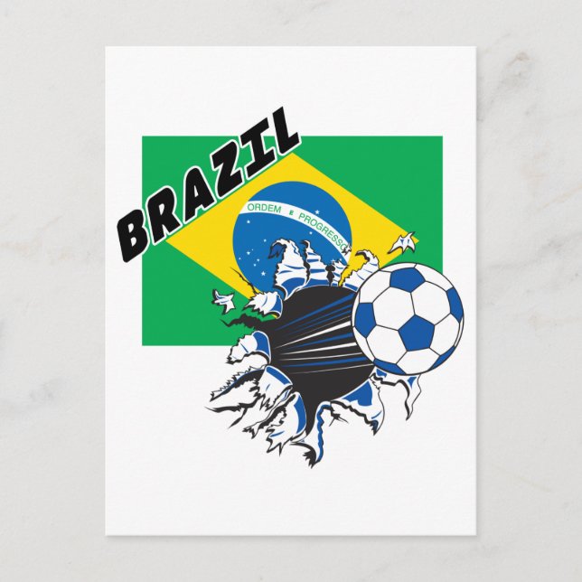 Cartão Postal Brasil: Arte de Futebol (Frente)