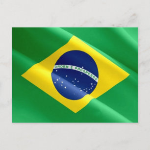 Cartão Postal Brasil - Bandeira Brasiliana -