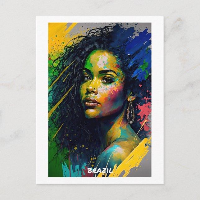 Cartão Postal Brasil Cartão-postal - Coleção Mundial das Mulhere (Frente)