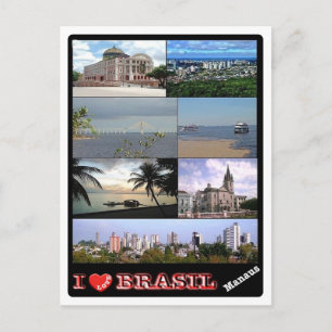 Cartão Postal Brasil - Eu Amo - Manaus -
