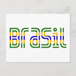 Cartão Postal Brasil Flag Colors!