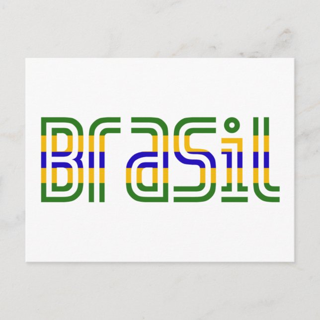 Cartão Postal Brasil Flag Colors! (Frente)