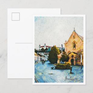 Cartão Postal Bratislava Eslováquia Linda Paisagem Petrolífera