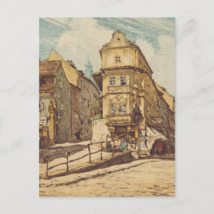Cartão Postal Bratislava por Richard Lux Century Colored Etching