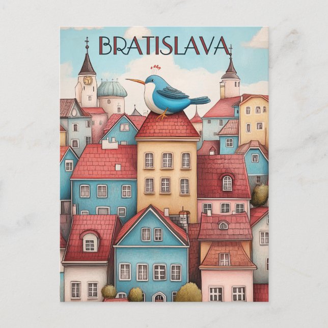 Cartão Postal Bratislava Viagem (Frente)