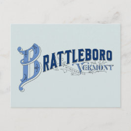 Cartão Postal Brattleboro, posição 1896 do logotipo de Vermont,